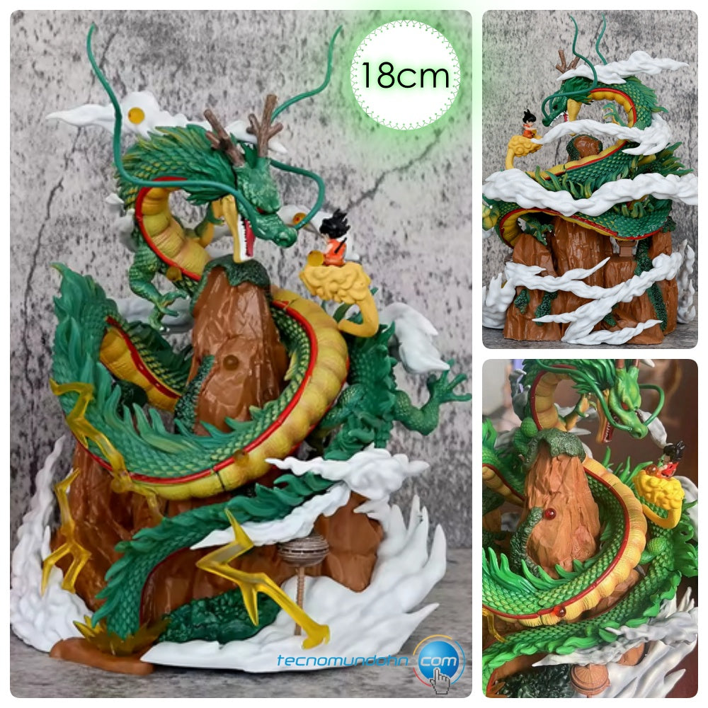 Figura Shenlong Con Goku En La  Nube Voladora 18Cm | Dragon Ball