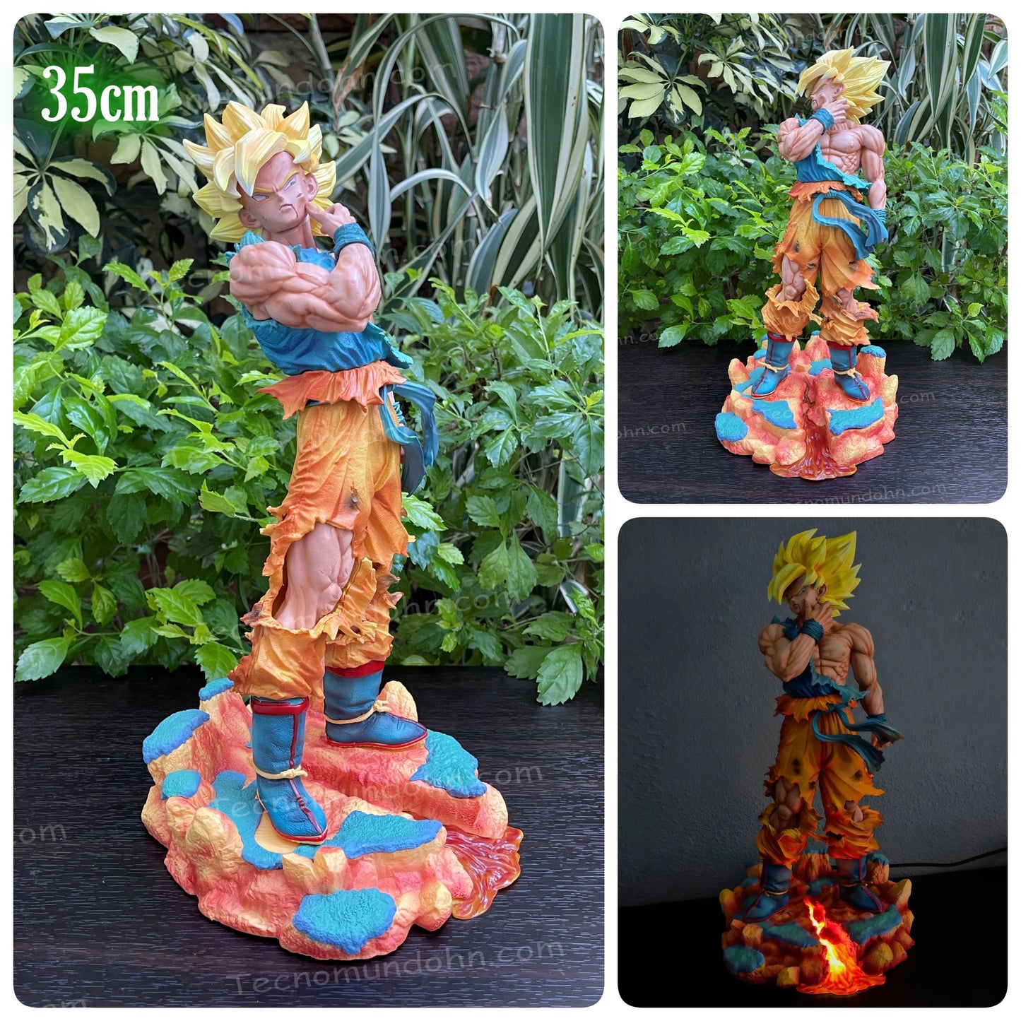 Figura Super Saiyan Goku Iluminación Led 35Cm | Dragon Ball