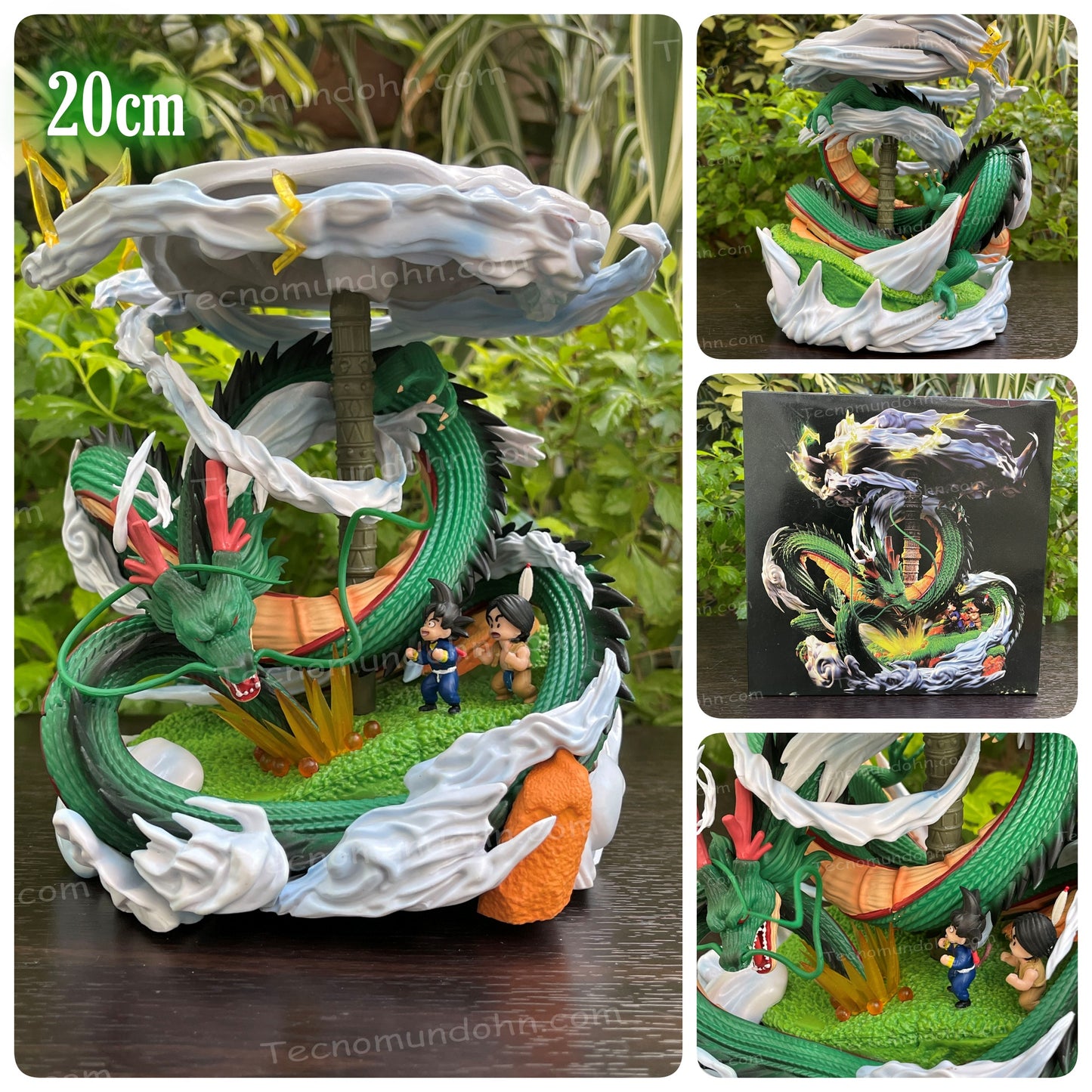 Figura Shenlong, Goku Y Upa En La Torre Karin 20Cm|  Dragon Ball
