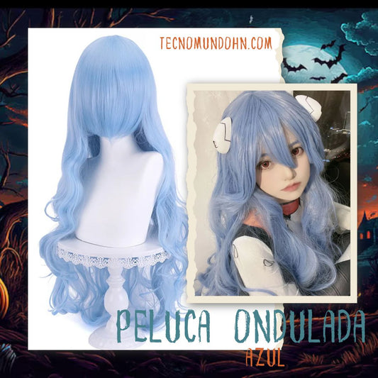 Peluca Azul Colocha O