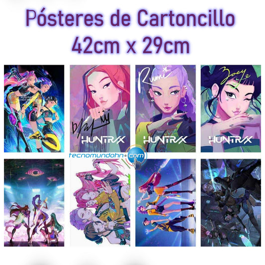 Póster De Cartoncillo  Kpop Demon Hunters 42*29 Cm