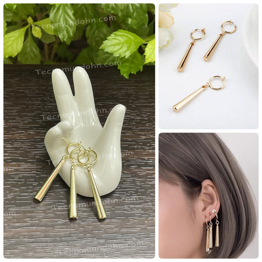 Aretes Set 3 Piezas  De One Piece Zoro (Presión) (B)