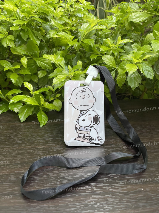 Lanyard + portacarnet  Snoopy