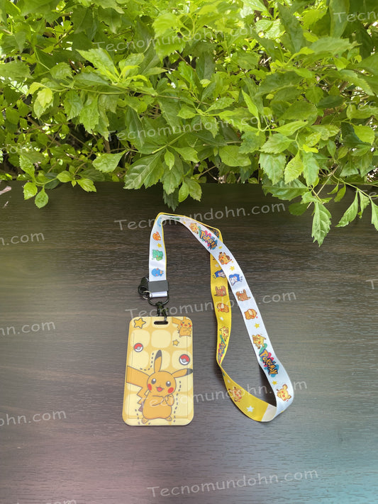 Lanyard + portacarnet  Pikachu