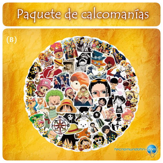 Paquete de 50 Calcomanías One Piece | B