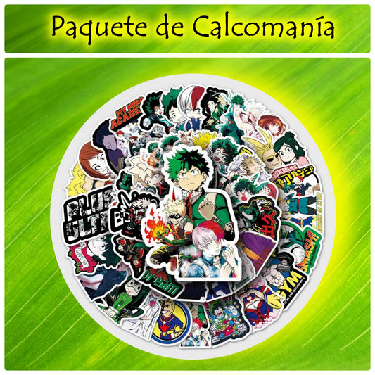 Paquete de 50 Calcomanías My Hero Academia