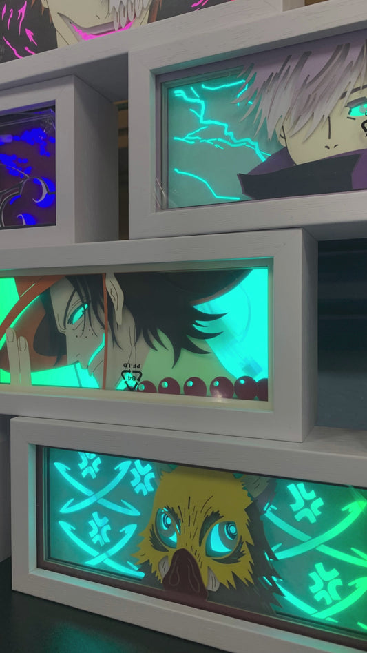 Lámpara Led Tipo Lightbox Rengoku + Control Remoto| Kimetsu No Yaiba